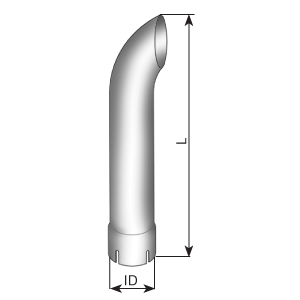 Tubo de escape, universal DINEX 91003