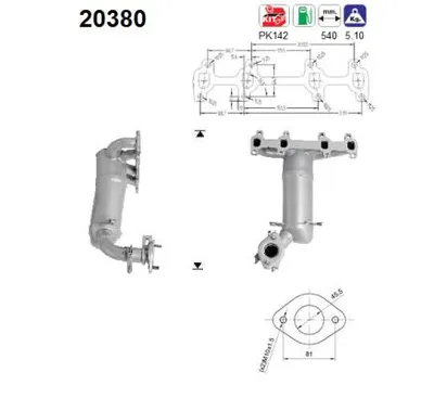 Catalizador Ford FIESTA IV · Ford FIESTA Box Body/MPV · Ford KA