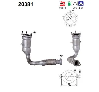 Catalizador Ford FIESTA IV · Mazda 121 III · Ford PUMA
