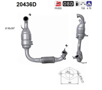 Catalizador Ford FIESTA V · Ford FUSION