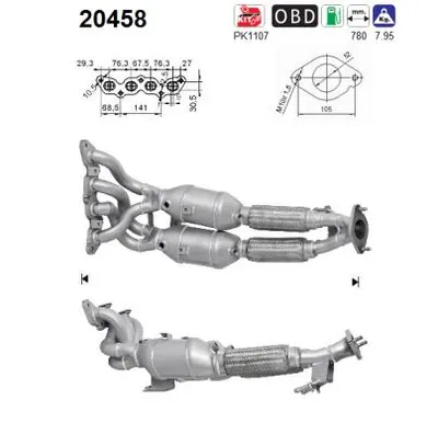 Catalizador Ford C-MAX II · Ford GRAND C-MAX · Ford FOCUS III Saloon