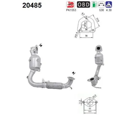 Catalizador Ford FIESTA VI · Ford FIESTA VI Van