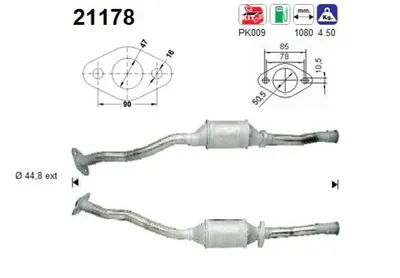 Catalizador Opel ASTRA F Hatchback · Opel ASTRA F Saloon · Opel ASTRA F Estate