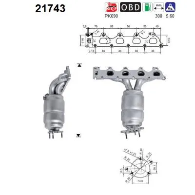 Catalizador Opel ASTRA H · Vauxhall ASTRA Mk V