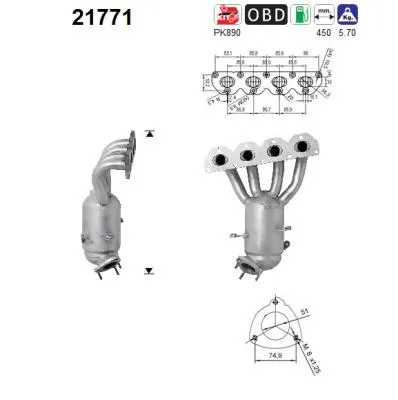 Catalizador Opel ZAFIRA B Box Body/MPV · Opel ZAFIRA / ZAFIRA FAMILY B · Opel VECTRA C GTS