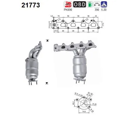 Catalizador Opel ASTRA H · Opel ASTRA H Estate · Vauxhall ASTRA Mk V