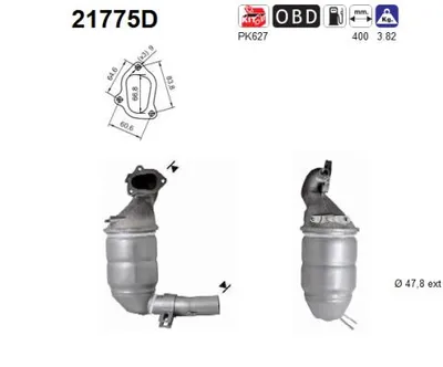 Catalizador Fiat GRANDE PUNTO · Fiat PUNTO EVO · Opel CORSA D