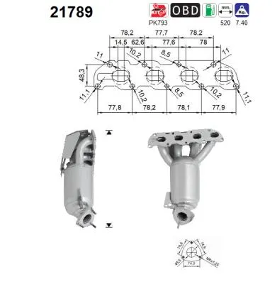 Catalizador Opel ASTRA J Sports Tourer · Vauxhall ASTRA Mk VI Estate · Opel CORSA D Hatchback Van