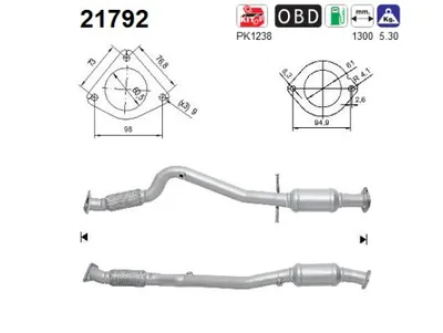 Catalizador Opel ASTRA J Sports Tourer · Vauxhall ASTRA Mk VI Estate · Opel ASTRA J