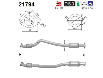 Catalizador Opel INSIGNIA A Saloon · Opel INSIGNIA A Sports Tourer · Vauxhall INSIGNIA Mk I Hatchback