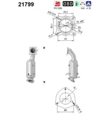 Catalizador Opel ASTRA J GTC · Opel ZAFIRA TOURER C · Opel ASTRA J