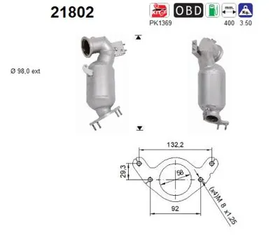 Catalizador Opel ASTRA K · Vauxhall ASTRA Mk VII · Opel ASTRA K Sports Tourer