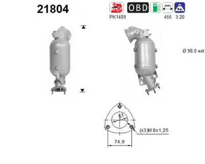 Catalizador Opel ADAM · Vauxhall ADAM · Opel CORSA E