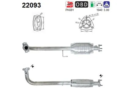 Catalizador Honda CIVIC VII Hatchback · Honda CIVIC VII Coupe · Honda CIVIC VII Saloon