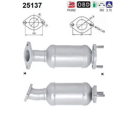 Catalizador Kia CEE'D SW · Kia CEE'D Hatchback · Kia PRO CEE'D