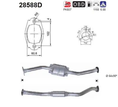 Catalizador Peugeot BOXER Bus · Fiat DUCATO Van · Fiat DUCATO Bus