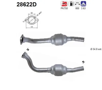 Catalizador Peugeot 806 · Citroën EVASION MPV · Citroën JUMPY I
