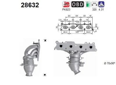 Catalizador Peugeot 407 · Citroën C4 I · Citroën C5 II