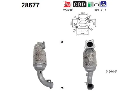 Catalizador Peugeot 208 I · Citroën C-ELYSEE · Citroën DS3