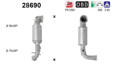 Catalizador Peugeot 308 SW II · Peugeot 308 II · Peugeot 208 I