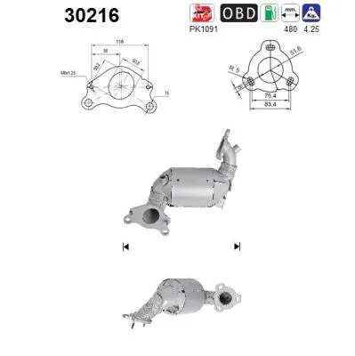 Catalizador Renault MEGANE III Coupe · Renault MEGANE III Grandtour · Renault MEGANE III Hatchback