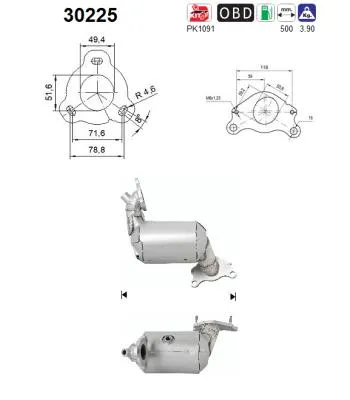Catalizador Renault MEGANE III Coupe · Renault MEGANE III Grandtour · Renault MEGANE III Hatchback