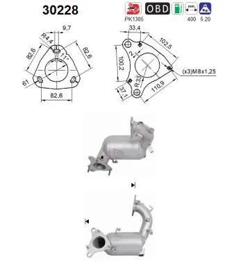 Catalizador Renault MEGANE III Hatchback · Renault MEGANE III Coupe · Renault MEGANE III Grandtour