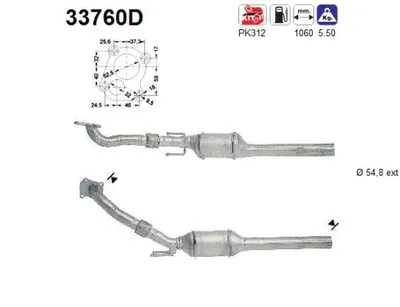 Catalizador Audi A3 · Skoda OCTAVIA I · Vw GOLF IV