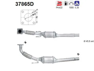Catalizador Skoda OCTAVIA I · Vw GOLF IV · Skoda OCTAVIA I Combi
