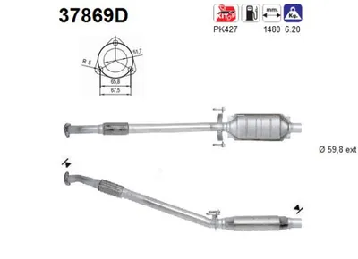 Catalizador Vw LT 28-35 II Bus · Vw LT 28-46 II Van · Vw LT 28-46 II Platform/Chassis