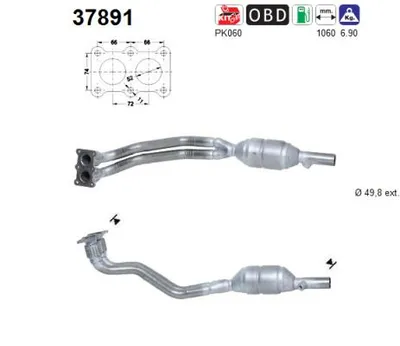 Catalizador Audi A3 · Vw NEW BEETLE · Vw GOLF IV