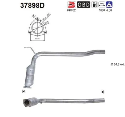 Catalizador Vw TRANSPORTER T4 Bus · Vw TRANSPORTER T4 Van · Vw TRANSPORTER T4 Platform/Chassis (70E, 70L, 70M, 7DE, 7DL, 7D