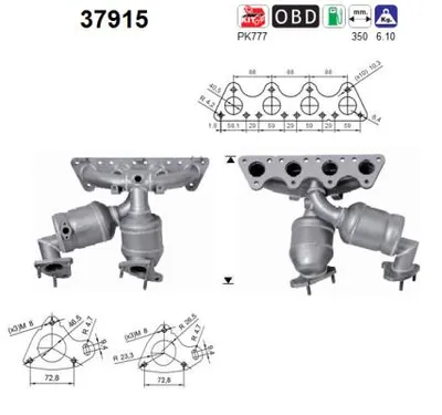 Catalizador Audi A3 · Vw GOLF V · Vw TOURAN