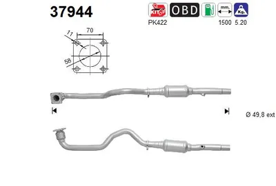 Catalizador Skoda OCTAVIA II Combi · Vw GOLF IV · Vw BORA I