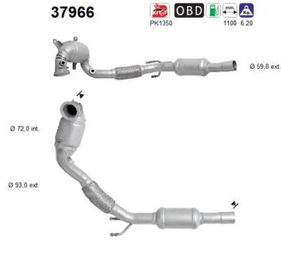 Catalizador Vw GOLF VII · Vw GOLF VII Variant · Audi A3
