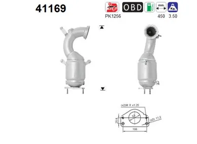 Catalizador Abarth PUNTO · Fiat BRAVO II · Alfa Romeo MITO