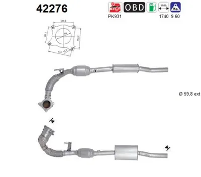 Catalizador Skoda SUPERB II · Skoda OCTAVIA II Combi · Audi A3 Sportback