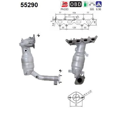 Catalizador Lancia YPSILON · Fiat PUNTO · Fiat IDEA