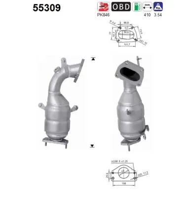 Catalizador Alfa Romeo MITO · Fiat GRANDE PUNTO · Fiat BRAVO II