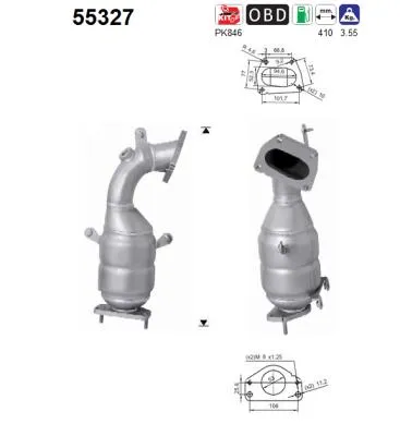 Catalizador Fiat DOBLO Bus · Fiat DOBLO Cargo · Alfa Romeo GIULIETTA