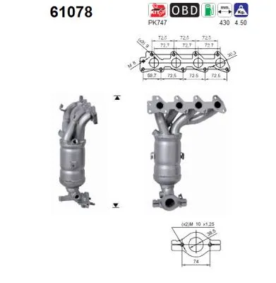 Catalizador Hyundai i10 I · Kia PICANTO I