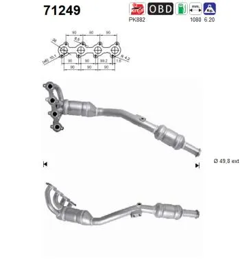 Catalizador Mercedes-Benz A-CLASS · Mercedes-Benz B-CLASS Sports Tourer