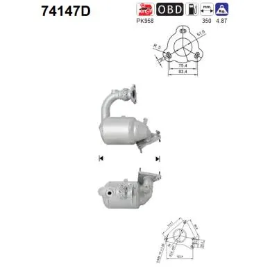 Catalizador Nissan X-TRAIL II · Nissan QASHQAI I · Renault KOLEOS I