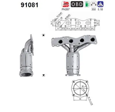Catalizador Suzuki SX4 · Fiat SEDICI