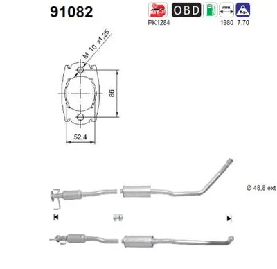 Catalizador Suzuki SX4 · Fiat SEDICI