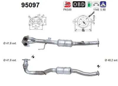 Catalizador Toyota AVENSIS Liftback · Toyota AVENSIS · Toyota AVENSIS Estate