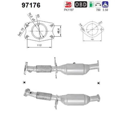 Catalizador Volvo S40 II · Volvo V50 · Volvo C70 II Convertible