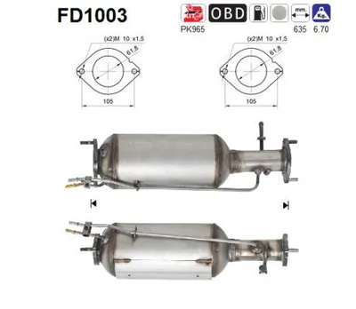 Filtro de partículas Ford FOCUS C-MAX · Volvo S40 II · Volvo V50