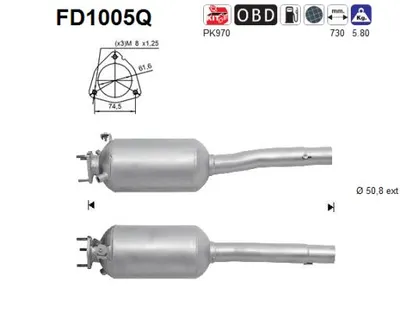 Filtro de partículas Fiat DOBLO Box Body/MPV · Fiat DOBLO MPV