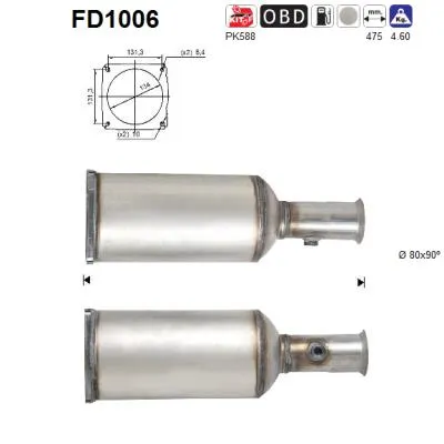 Filtro de partículas Citroën C5 I · Citroën C5 I Break · Citroën C5 II